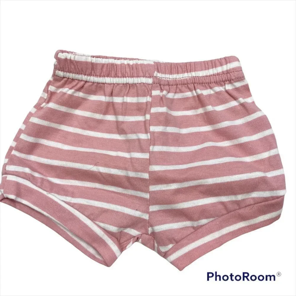Little One Shop Girls Two Piece Shorts and‎ T-Shirt Matching Set 0-3 Months